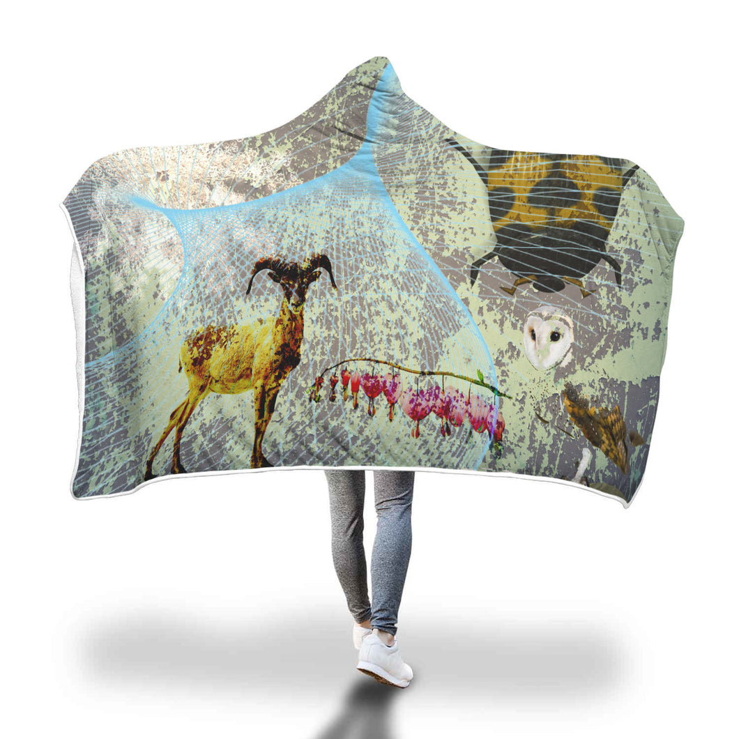 Cave Hearts I Hooded Blanket