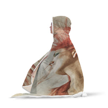 Red Splash Woman Hooded Blanket