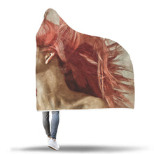 Red Splash Woman Hooded Blanket