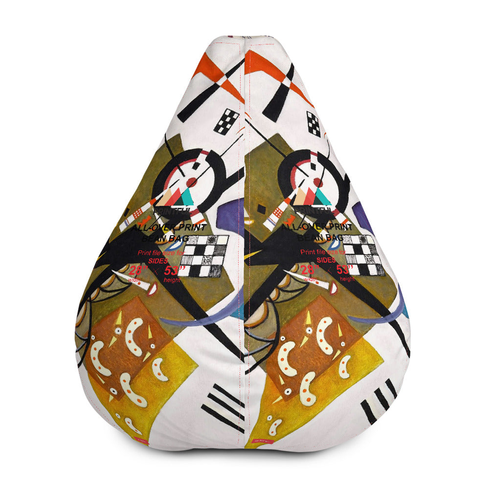 Wassily Kandinsky - On White II Bean Bag Chair Cover