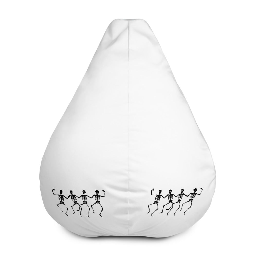 Light Grey Dancing Humans Bean Bag Chair Cover