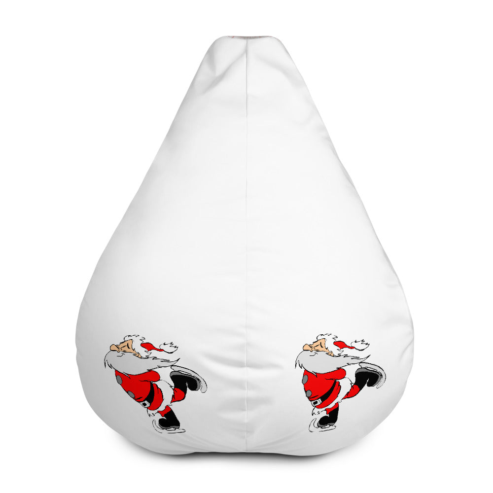 Skating Santa Bean Bag Chair Cover