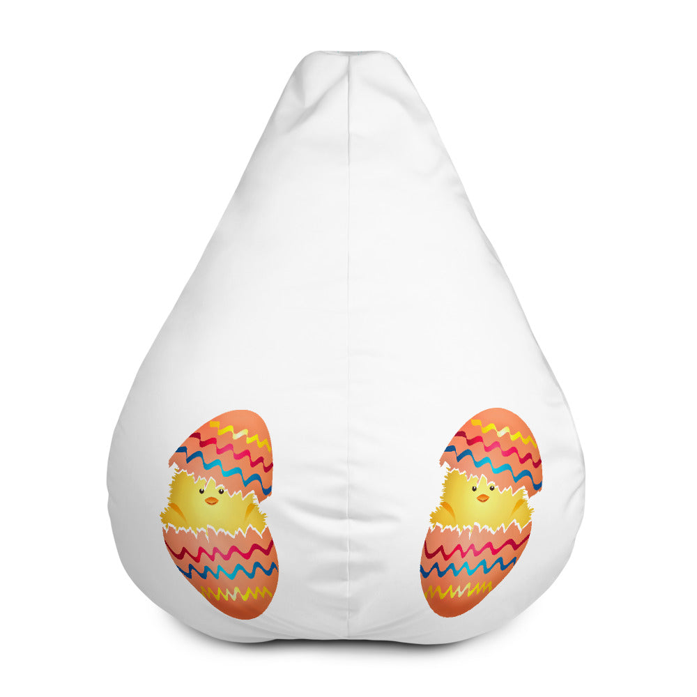 Red Easter Chicken Bean Bag Chair Cover