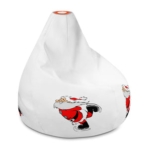 Skating Santa Bean Bag Chair Cover