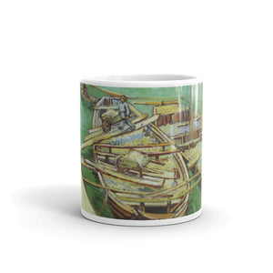 Vincent Van Gogh Quay with men unloading sand barges Classic Art Mug