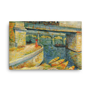 Bridges across the Seine Classic Art Canvas