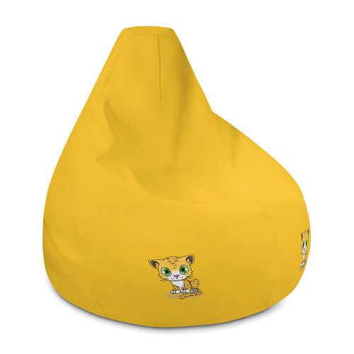 Cutie Kitty Yellow Bean Bag Chair w/ filling