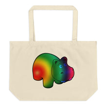 Colored Rhinos Large Organic Tote Bag