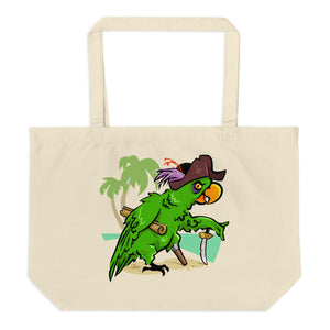 Parrots Don't Speak Large Organic Tote Bag