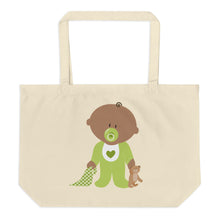 Teddy Is In Safe Place Large Organic Tote Bag