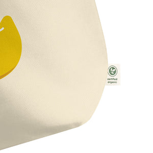 Duck Goes To Zoo Large Organic Tote Bag