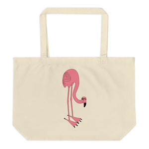 Flamingos Large Organic Tote Bag