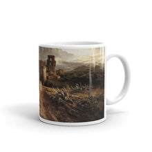Oswald Achenbach - Verschattete Landschaft am Meer mit Figurenstaffage Classic Art Mug
