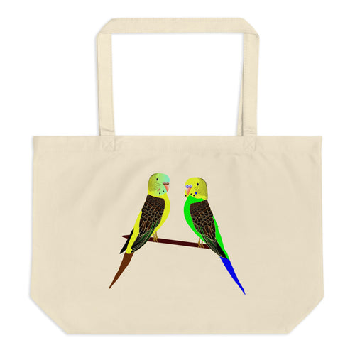 Cats, Dogs, Parrots Large Organic Tote Bag