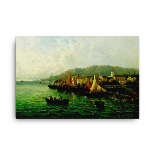 Lovrana near Fiume Digital Art Canvas