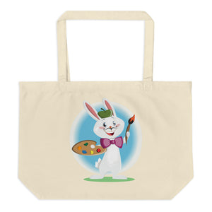 Artist and Common Rabbit Large Organic Tote Bag