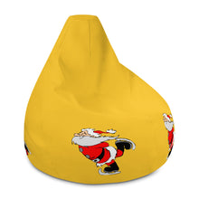 Skating Santa Yellow Bean Bag Chair w/ filling
