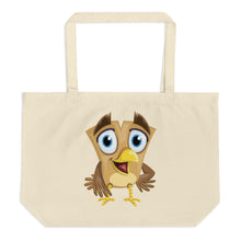 Birds Like Quarrel Scene Large Organic Tote Bag