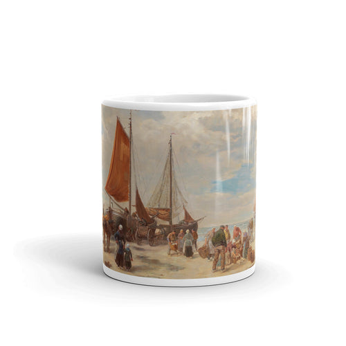 Désiré Thomassin - Fishermen on the Beach Classic Art Mug