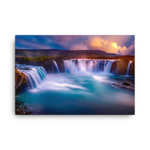 Godafoss Ice Canvas Print
