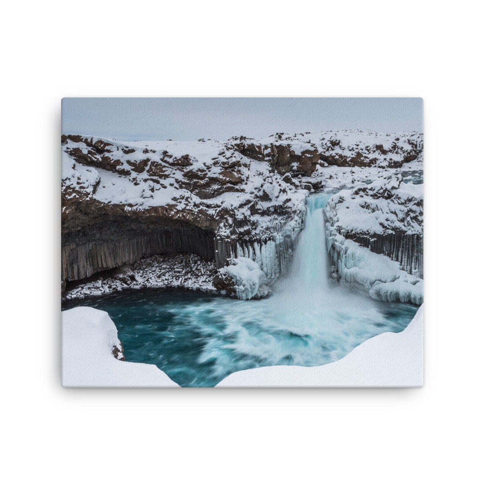 Frozen Blue Bliss Canvas Print