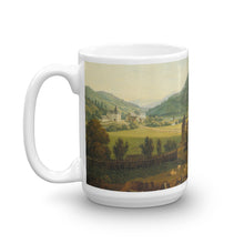 Anton Schiffer - Open Landscape with Monastery Classic Art Mug