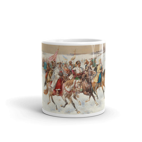 Constantin Stoiloff - Wedding Procession in a Winter Landscape Classic Art Mug