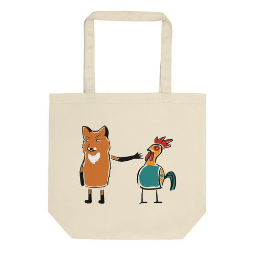 A Fox And Many Chickens Eco Tote Bag