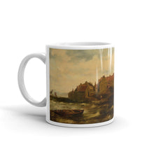 Samuel Bough - Drying sheets at a coastal Scottish hamlet Classic Art Mug
