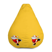Skating Santa Yellow Bean Bag Chair w/ filling