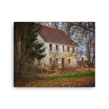 Green Alley Old House Canvas Print