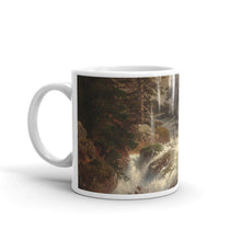 Andreas Achenbach - Ein Fischer inspeziert seinen Fang an einem Wildbach Classic Art Mug