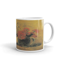 Van Gogh - Vase mit roten und weißen Nelken auf gelbem Hintergrund Classic Art Mug