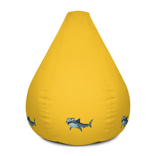 Killer Shark Yellow Bean Bag Chair w/ filling
