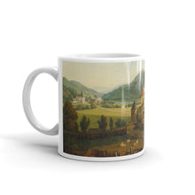 Anton Schiffer - Open Landscape with Monastery Classic Art Mug