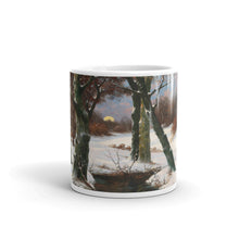 Adolf Kaufmann - Winter Landscape with Rising Moon Classic Art Mug