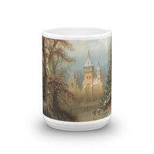 Albert Bredow - Romantic Winter Landscape with Ice Skaters by a Castle Classic Art Mug