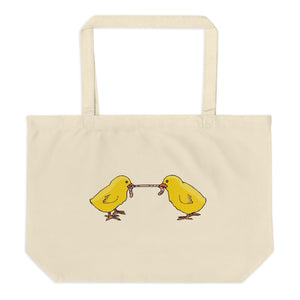 Restless Chickens Large Organic Tote Bag