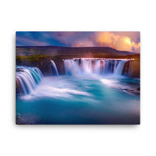 Godafoss Ice Canvas Print