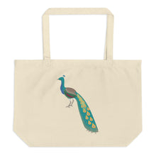 Elegance As Peacock Large Organic Tote Bag