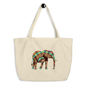 Rising Elephants Large Organic tote bag