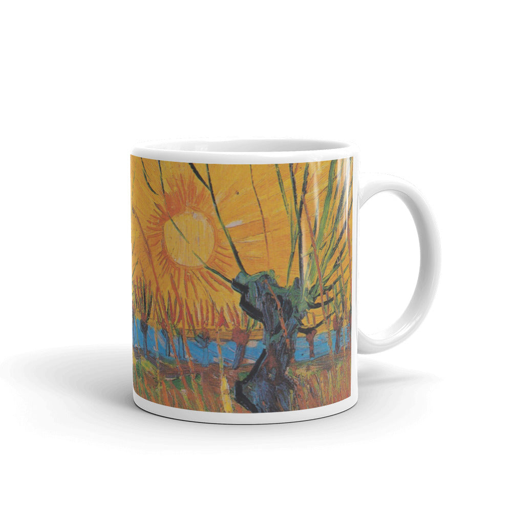 Van Gogh - Weiden bei Sonnenuntergang Classic Art Mug