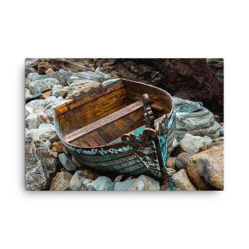 Gravel Boat Canvas Print