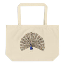 A Parrot And A Peacock Large Organic Tote Bag