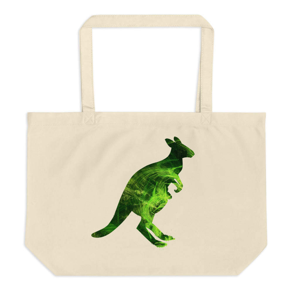 Green Kangaroo Large Organic Tote Bag