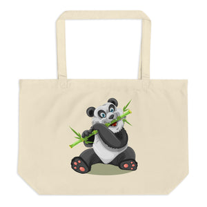 Panda and Owl Large Organic Tote Bag