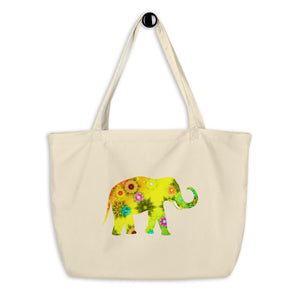 Rising Elephants Large Organic tote bag