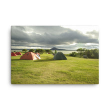 Camping in the clouds Canvas Print