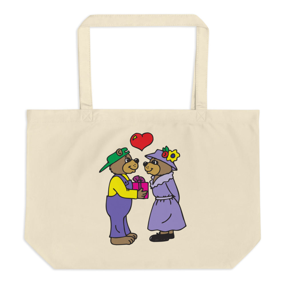 Love Is In The Air Large Organic Tote Bag