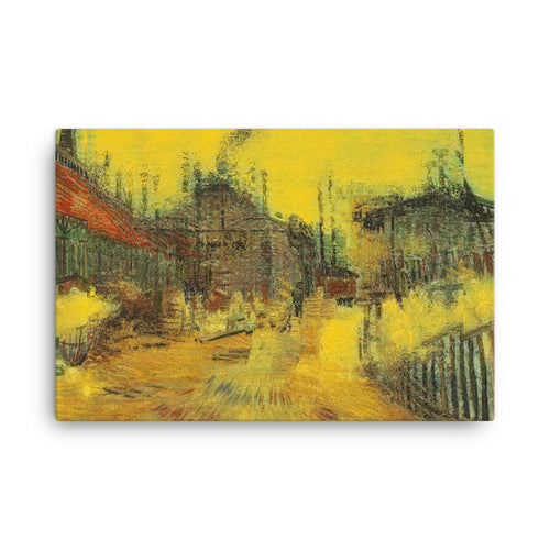 The Factory at Asnieres Remastered Art Canvas